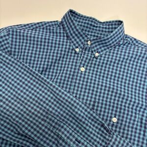Brooks Brothers Teal and Navy Checkered Shirt